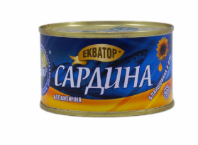 Сардини натуральні в олії ЕКВАТОР 240 г